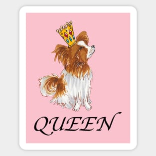 Queen Papillon Puppy Sticker